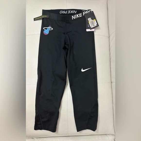 Nike Pants - Nike Pro Tight Fit Capri Leggings, Limited Edition Miami Heat, Size Small
